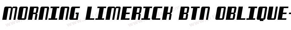 Morning Limerick BTN Oblique字体转换